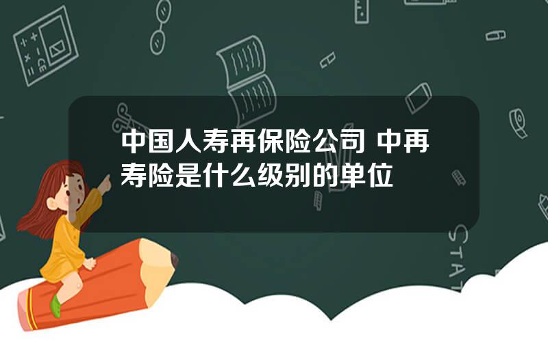 中国人寿再保险公司 中再寿险是什么级别的单位